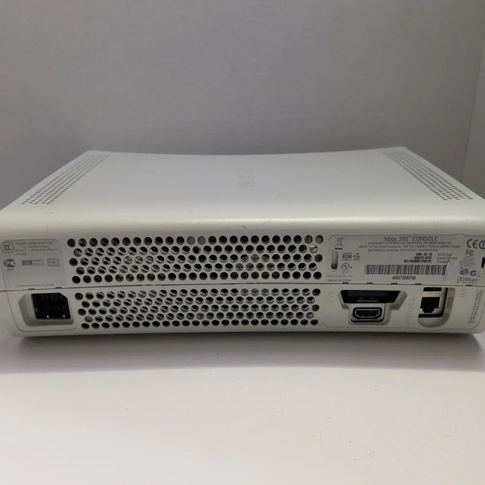 Microsoft Xbox 360 Console White HDMI Port 2008-05-08 MFR Date with Power Supply